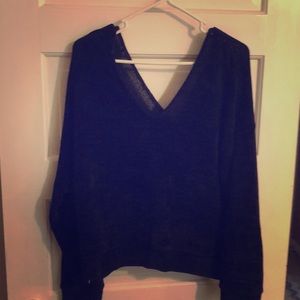 Black back knot sweater